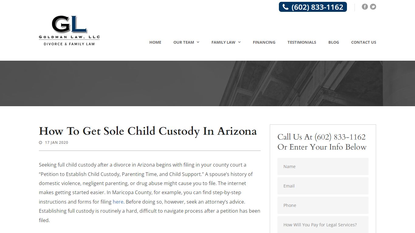 How To Get Sole Child Custody In Arizona